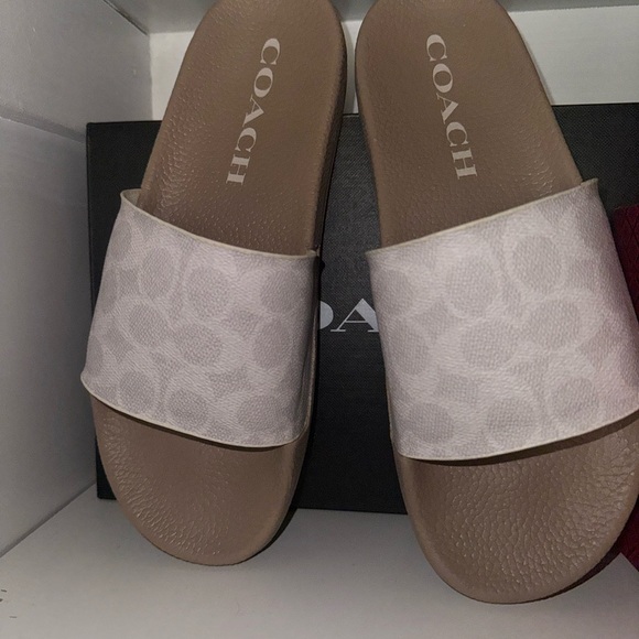 Brand new size 11 coach slides - Picture 1 of 3